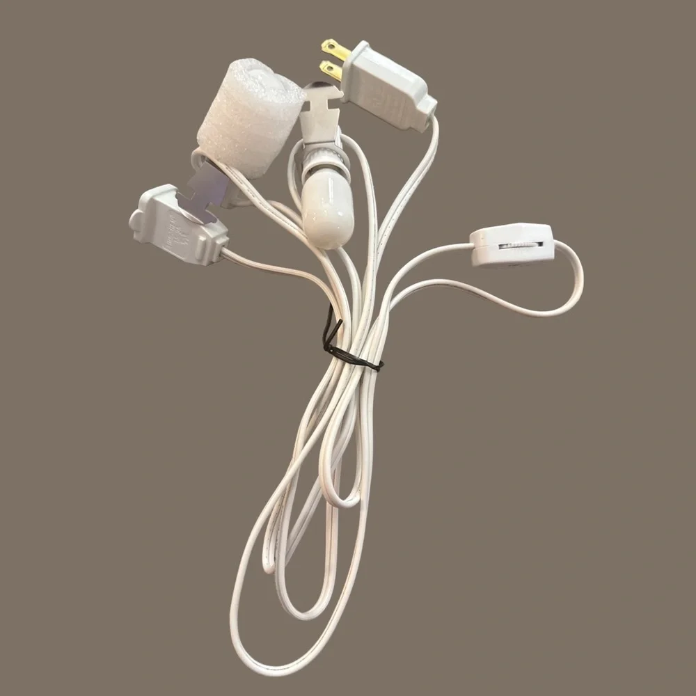 Indoor LED White Village Lights 12 Lights, 6 Power Cords NIB